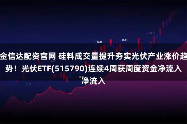 金信达配资官网 硅料成交量提升夯实光伏产业涨价趋势！光伏ETF(515790)连续4周获周度资金净流入